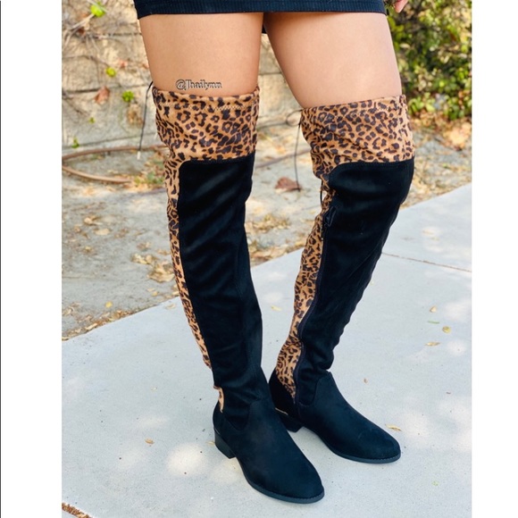 Two toned leopard otk boot - Picture 3 of 6